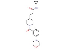 N-cyclopropyl-3-{1-[3-(4-morpholinyl)benzoyl]-4-piperidinyl}propanamide