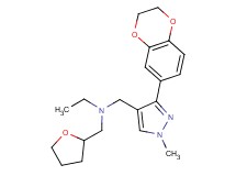 N-{[3-(2,3-dihydro-1,4-benzodioxin-6-yl)-1-methyl-1H-pyrazol-4-yl]methyl}-N-(tetrahydro-2-furanylmethyl)ethanamine