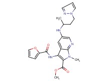 methyl 3-(2-furoylamino)-1-methyl-5-{[1-methyl-3-(1H-pyrazol-1-yl)propyl]amino}-1H-pyrrolo[2,3-b]pyridine-2-carboxylate