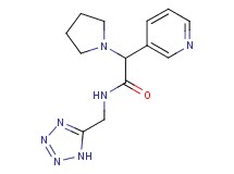 2-(3-pyridinyl)-2-(1-pyrrolidinyl)-N-(1H-tetrazol-5-ylmethyl)acetamide
