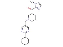 {1-[(2-cyclohexyl-5-pyrimidinyl)methyl]-3-piperidinyl}(1-methyl-1H-imidazol-2-yl)methanone