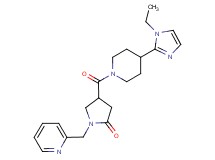 4-{[4-(1-ethyl-1H-imidazol-2-yl)piperidin-1-yl]carbonyl}-1-(pyridin-2-ylmethyl)pyrrolidin-2-one