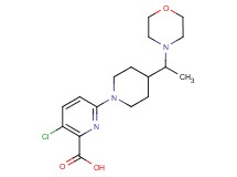 3-chloro-6-{4-[1-(4-morpholinyl)ethyl]-1-piperidinyl}-2-pyridinecarboxylic acid