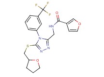 N-({5-[(tetrahydro-2-furanylmethyl)thio]-4-[3-(trifluoromethyl)phenyl]-4H-1,2,4-triazol-3-yl}methyl)-3-furamide