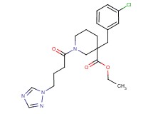 ethyl 3-(3-chlorobenzyl)-1-[4-(1H-1,2,4-triazol-1-yl)butanoyl]-3-piperidinecarboxylate