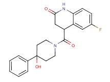 6-fluoro-4-[(4-hydroxy-4-phenyl-1-piperidinyl)carbonyl]-3,4-dihydro-2(1H)-quinolinone