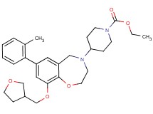 ethyl 4-[7-(2-methylphenyl)-9-(tetrahydro-3-furanylmethoxy)-2,3-dihydro-1,4-benzoxazepin-4(5H)-yl]-1-piperidinecarboxylate