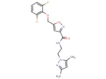 5-[(2,6-difluorophenoxy)methyl]-N-[2-(3,5-dimethyl-1H-pyrazol-1-yl)ethyl]-3-isoxazolecarboxamide