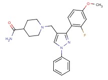 1-{[3-(2-fluoro-4-methoxyphenyl)-1-phenyl-1H-pyrazol-4-yl]methyl}-4-piperidinecarboxamide