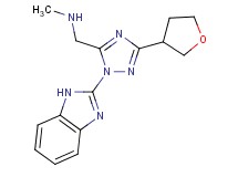 1-[1-(1H-benzimidazol-2-yl)-3-(tetrahydrofuran-3-yl)-1H-1,2,4-triazol-5-yl]-N-methylmethanamine