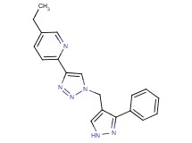 5-ethyl-2-{1-[(3-phenyl-1H-pyrazol-4-yl)methyl]-1H-1,2,3-triazol-4-yl}pyridine