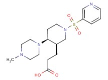 3-[(3R*,4S*)-4-(4-methylpiperazin-1-yl)-1-(pyridin-3-ylsulfonyl)piperidin-3-yl]propanoic acid