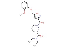 N,N-diethyl-1-({5-[(2-methoxyphenoxy)methyl]-3-isoxazolyl}carbonyl)-3-piperidinecarboxamide