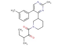 3-methyl-1-{3-[2-methyl-5-(3-methylphenyl)-4-pyrimidinyl]-1-piperidinyl}-1-oxo-2-pentanone