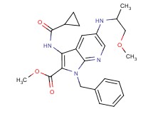 methyl 1-benzyl-3-[(cyclopropylcarbonyl)amino]-5-[(2-methoxy-1-methylethyl)amino]-1H-pyrrolo[2,3-b]pyridine-2-carboxylate
