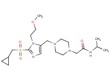 2-(4-{[2-[(cyclopropylmethyl)sulfonyl]-1-(2-methoxyethyl)-1H-imidazol-5-yl]methyl}-1-piperazinyl)-N-isopropylacetamide