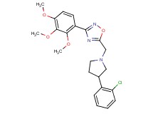 5-{[3-(2-chlorophenyl)-1-pyrrolidinyl]methyl}-3-(2,3,4-trimethoxyphenyl)-1,2,4-oxadiazole