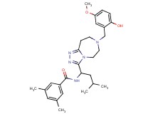 N-{1-[7-(2-hydroxy-5-methoxybenzyl)-6,7,8,9-tetrahydro-5H-[1,2,4]triazolo[4,3-d][1,4]diazepin-3-yl]-3-methylbutyl}-3,5-dimethylbenzamide