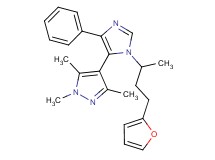 4-{1-[3-(2-furyl)-1-methylpropyl]-4-phenyl-1H-imidazol-5-yl}-1,3,5-trimethyl-1H-pyrazole