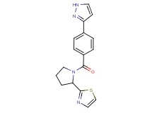 2-{1-[4-(1H-pyrazol-3-yl)benzoyl]-2-pyrrolidinyl}-1,3-thiazole