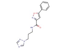 5-phenyl-N-[3-(1H-1,2,4-triazol-1-yl)propyl]-3-isoxazolecarboxamide