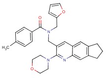 N-(2-furylmethyl)-4-methyl-N-{[2-(4-morpholinyl)-7,8-dihydro-6H-cyclopenta[g]quinolin-3-yl]methyl}benzamide