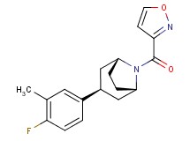 (3-endo)-3-(4-fluoro-3-methylphenyl)-8-(isoxazol-3-ylcarbonyl)-8-azabicyclo[3.2.1]octane