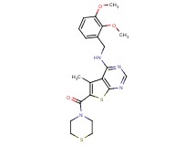N-(2,3-dimethoxybenzyl)-5-methyl-6-(4-thiomorpholinylcarbonyl)thieno[2,3-d]pyrimidin-4-amine