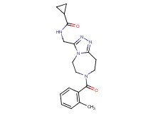 N-{[7-(2-methylbenzoyl)-6,7,8,9-tetrahydro-5H-[1,2,4]triazolo[4,3-d][1,4]diazepin-3-yl]methyl}cyclopropanecarboxamide