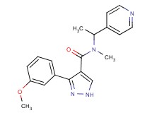 3-(3-methoxyphenyl)-N-methyl-N-(1-pyridin-4-ylethyl)-1H-pyrazole-4-carboxamide