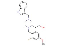 2-[1-(2-fluoro-4-methoxybenzyl)-4-(1H-indol-3-ylmethyl)-2-piperazinyl]ethanol