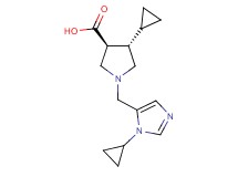 (3S*,4S*)-4-cyclopropyl-1-[(1-cyclopropyl-1H-imidazol-5-yl)methyl]-3-pyrrolidinecarboxylic acid