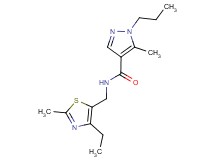 N-[(4-ethyl-2-methyl-1,3-thiazol-5-yl)methyl]-5-methyl-1-propyl-1H-pyrazole-4-carboxamide