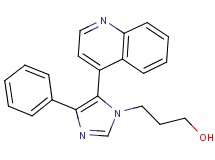 3-(4-phenyl-5-quinolin-4-yl-1H-imidazol-1-yl)propan-1-ol