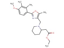 ethyl (1-{[2-(4-methoxy-2,3-dimethylphenyl)-5-methyl-1,3-oxazol-4-yl]methyl}-2-piperidinyl)acetate