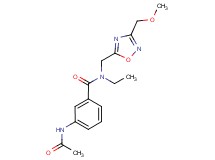 3-(acetylamino)-N-ethyl-N-{[3-(methoxymethyl)-1,2,4-oxadiazol-5-yl]methyl}benzamide