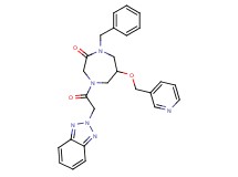 4-(2H-1,2,3-benzotriazol-2-ylacetyl)-1-benzyl-6-(3-pyridinylmethoxy)-1,4-diazepan-2-one
