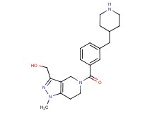 {1-methyl-5-[3-(4-piperidinylmethyl)benzoyl]-4,5,6,7-tetrahydro-1H-pyrazolo[4,3-c]pyridin-3-yl}methanol