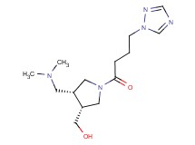 {(3R*,4R*)-4-[(dimethylamino)methyl]-1-[4-(1H-1,2,4-triazol-1-yl)butanoyl]pyrrolidin-3-yl}methanol