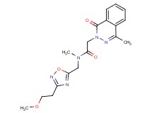 N-{[3-(2-methoxyethyl)-1,2,4-oxadiazol-5-yl]methyl}-N-methyl-2-(4-methyl-1-oxo-2(1H)-phthalazinyl)acetamide