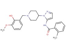 N-{1-[1-(2-hydroxy-3-methoxybenzyl)-4-piperidinyl]-1H-pyrazol-5-yl}-2-methylbenzamide