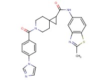 6-[4-(1H-imidazol-1-yl)benzoyl]-N-(2-methyl-1,3-benzothiazol-5-yl)-6-azaspiro[2.5]octane-1-carboxamide