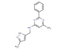 6-methyl-N-[(3-methyl-1H-pyrazol-5-yl)methyl]-2-phenylpyrimidin-4-amine