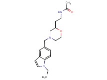 N-(2-{4-[(1-ethyl-1H-indol-5-yl)methyl]morpholin-2-yl}ethyl)acetamide