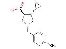 (3S*,4S*)-4-cyclopropyl-1-[(2-methyl-5-pyrimidinyl)methyl]-3-pyrrolidinecarboxylic acid