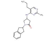 1-(2,3-dihydro-1H-inden-2-yl)-4-[(2-methyl-5-propylpyrimidin-4-yl)amino]pyrrolidin-2-one