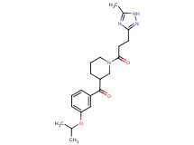 (3-isopropoxyphenyl){1-[3-(5-methyl-1H-1,2,4-triazol-3-yl)propanoyl]piperidin-3-yl}methanone