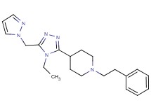 4-[4-ethyl-5-(1H-pyrazol-1-ylmethyl)-4H-1,2,4-triazol-3-yl]-1-(2-phenylethyl)piperidine