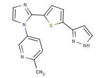 2-methyl-5-{2-[5-(1H-pyrazol-3-yl)-2-thienyl]-1H-imidazol-1-yl}pyridine