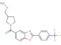 5-{[3-(methoxymethyl)-1-pyrrolidinyl]carbonyl}-2-[4-(trifluoromethyl)phenyl]-1,3-benzoxazole